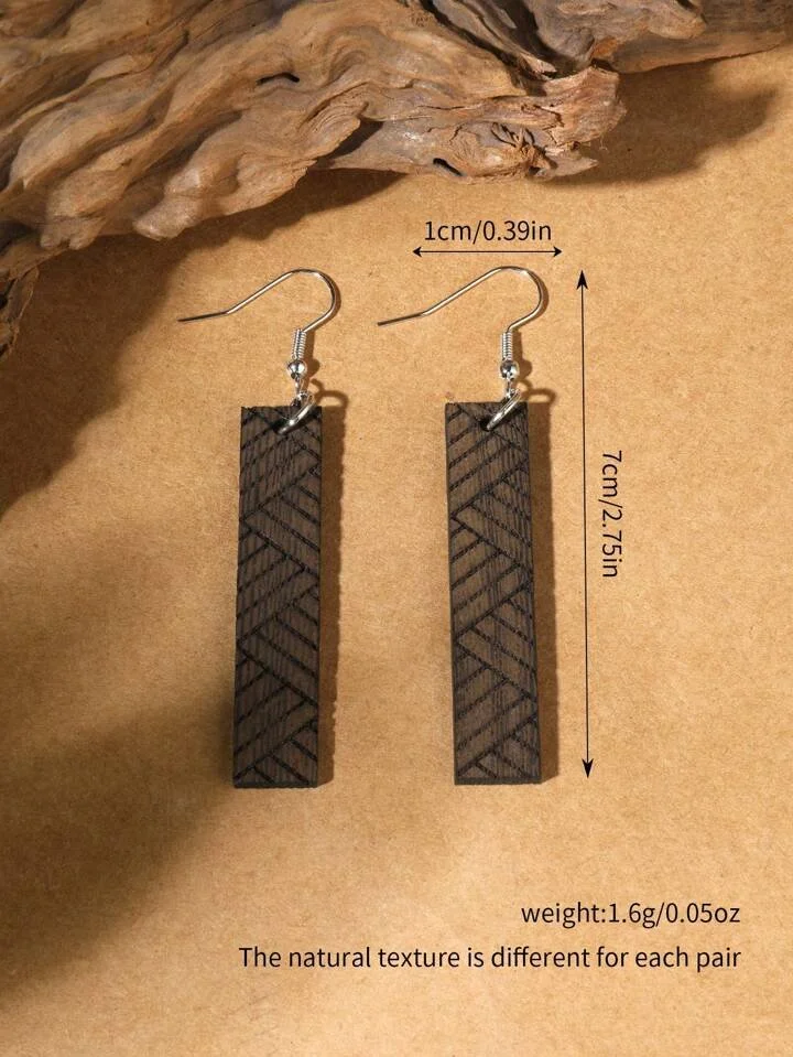 Wooden tribal earrings 1.3 - Style Me African