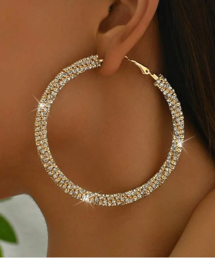 Gold diamanté hoop earrings. 1.2 - Style Me African.jpeg