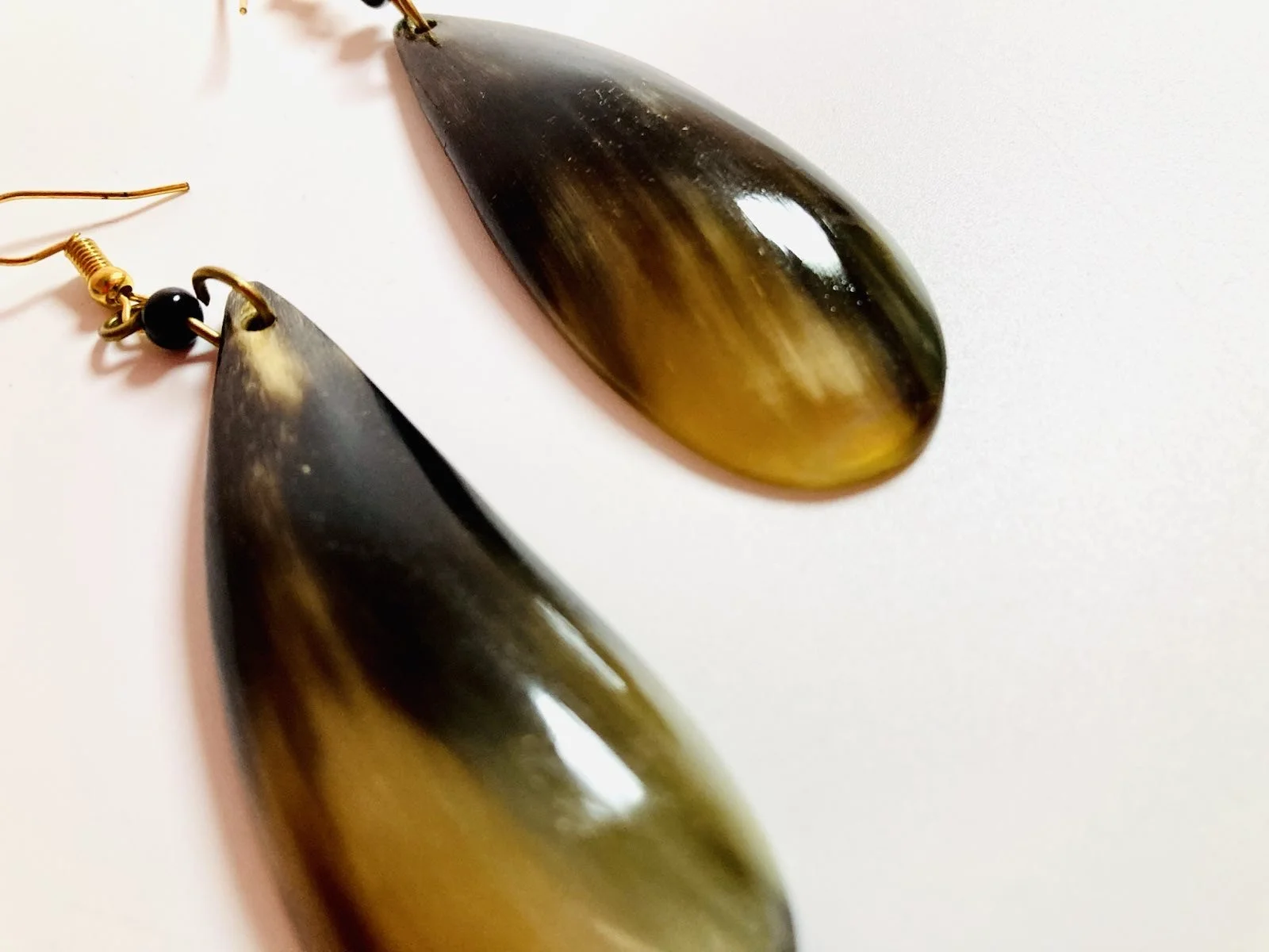 Black and brown pear drop African ethnic earrings 1.2  Style Me African