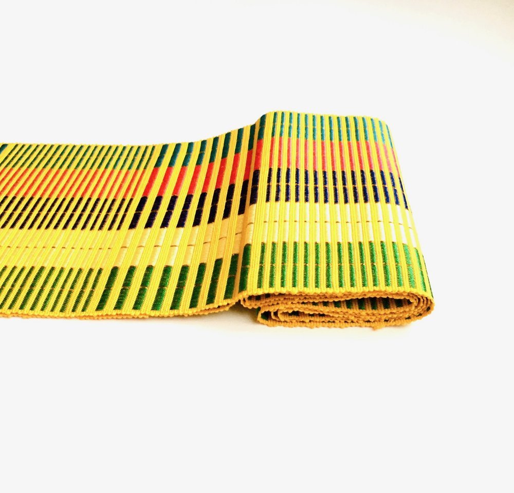 Yellow and Gold Ewe Kente Scarf Stole.jpg
