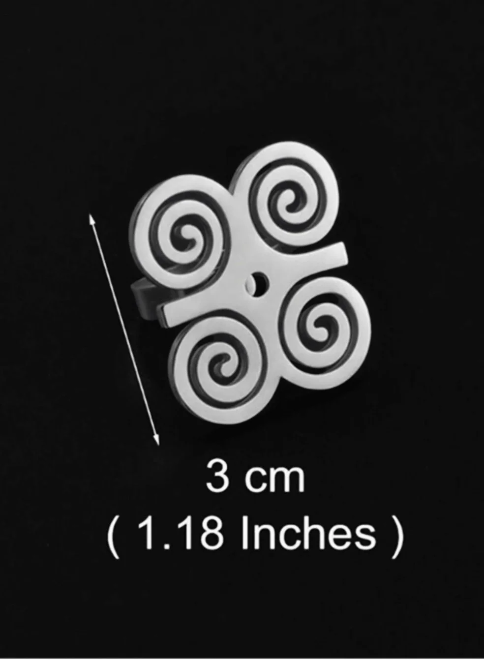 Unisex Silver Dwennimmen Adinkra ring 1.5 - Style Me African.jpeg