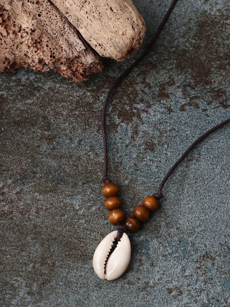 Mens cowrie pendant Necklace 1.1 - Style Me African