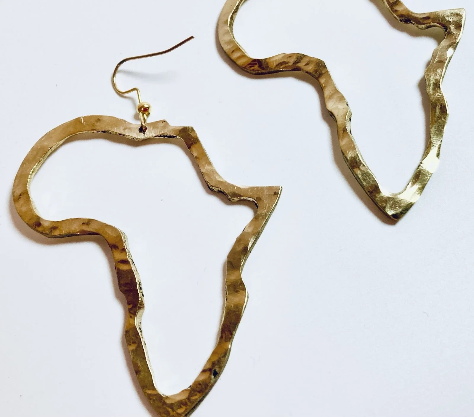 Brass Africa Map earrings 1.1 Style Me African
