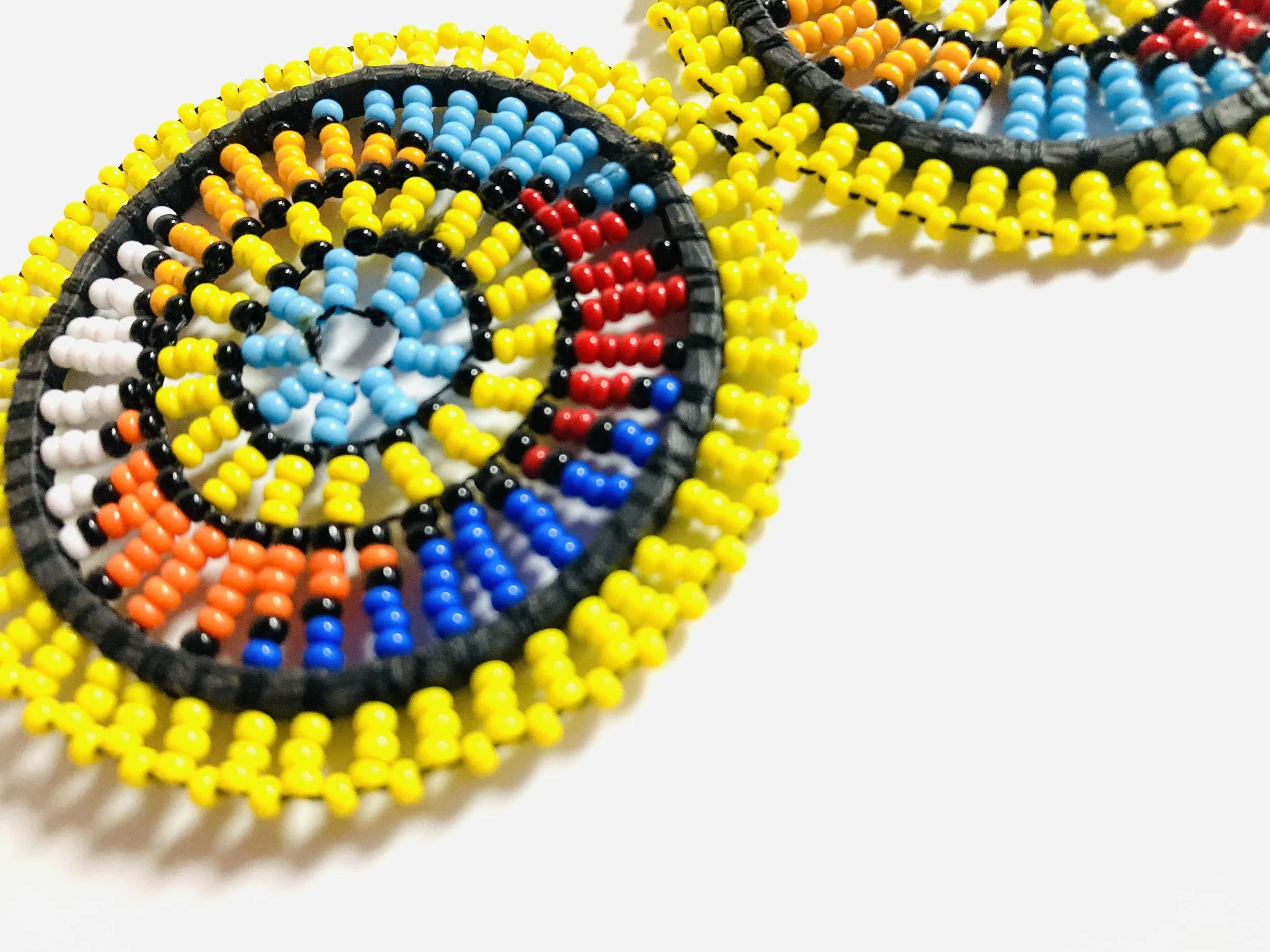 Yellow beaded earrings 1.2 - Style Me African