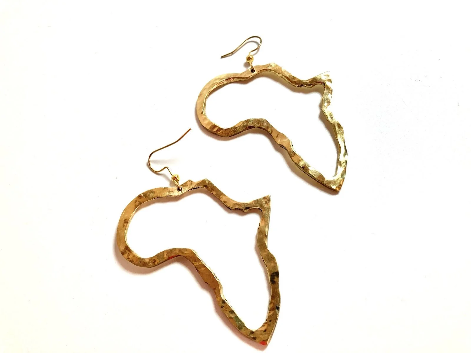 Brass Africa Map earrings 1.3 Style Me African