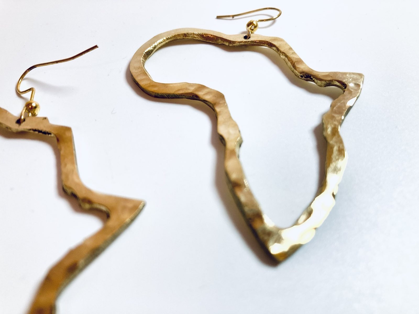 Brass Africa Map earrings 1.6 Style Me African