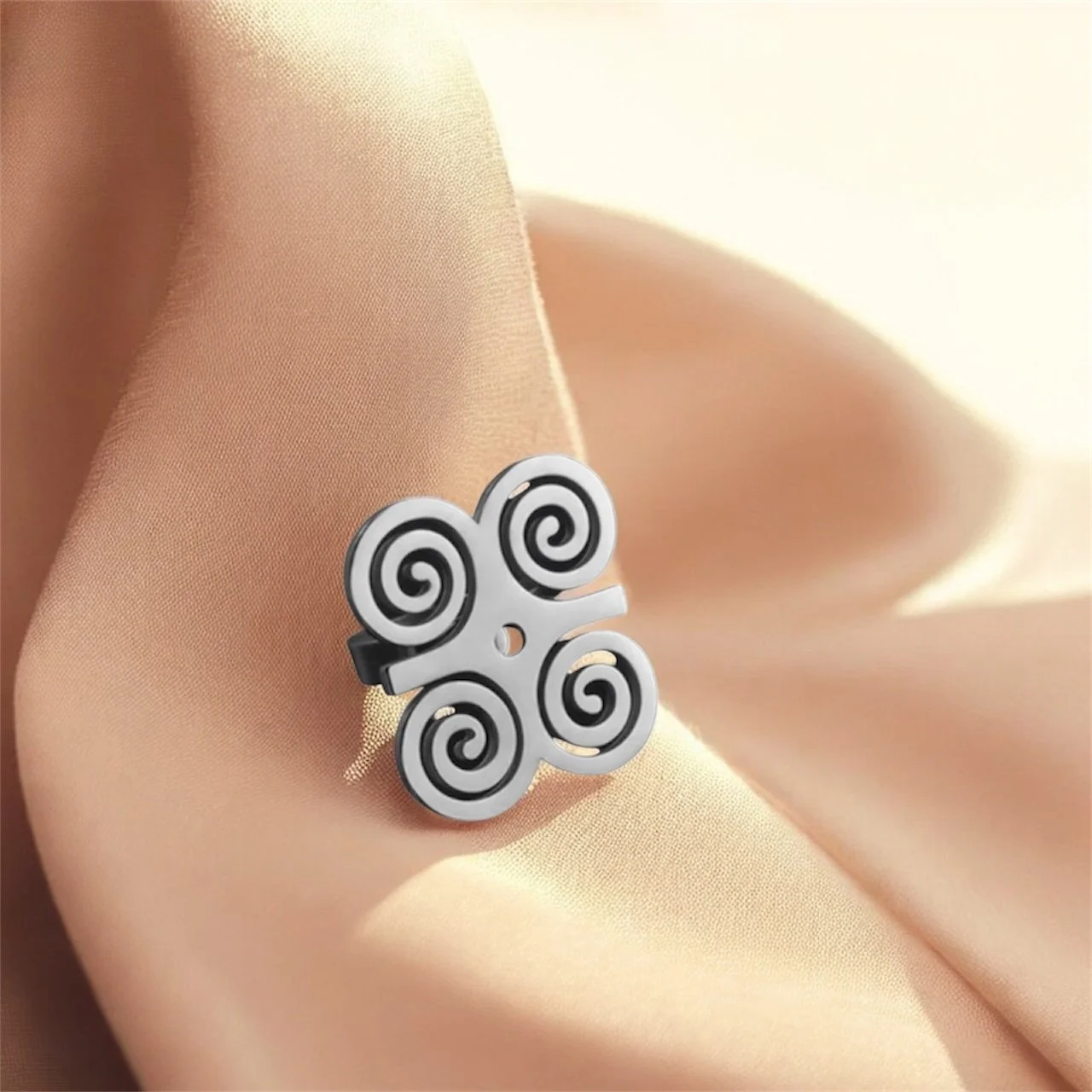 Unisex Silver Dwennimmen Adinkra ring 1.3 - Style Me African.jpeg