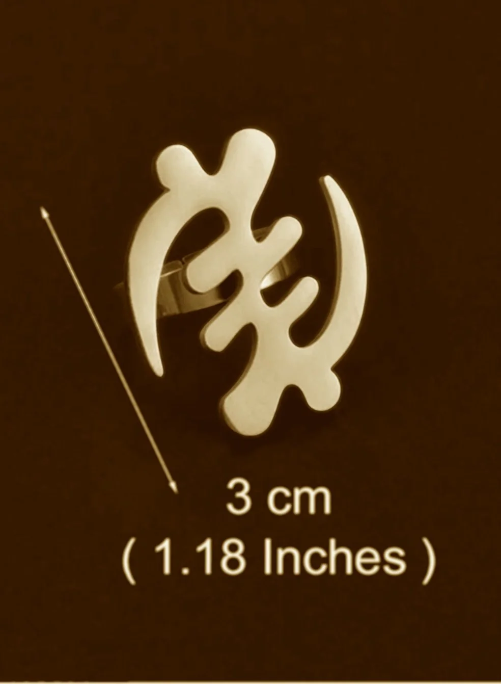 Unisex Gold Gye Nyame Adinkra Ring 1.4 - Style Me African.jpeg