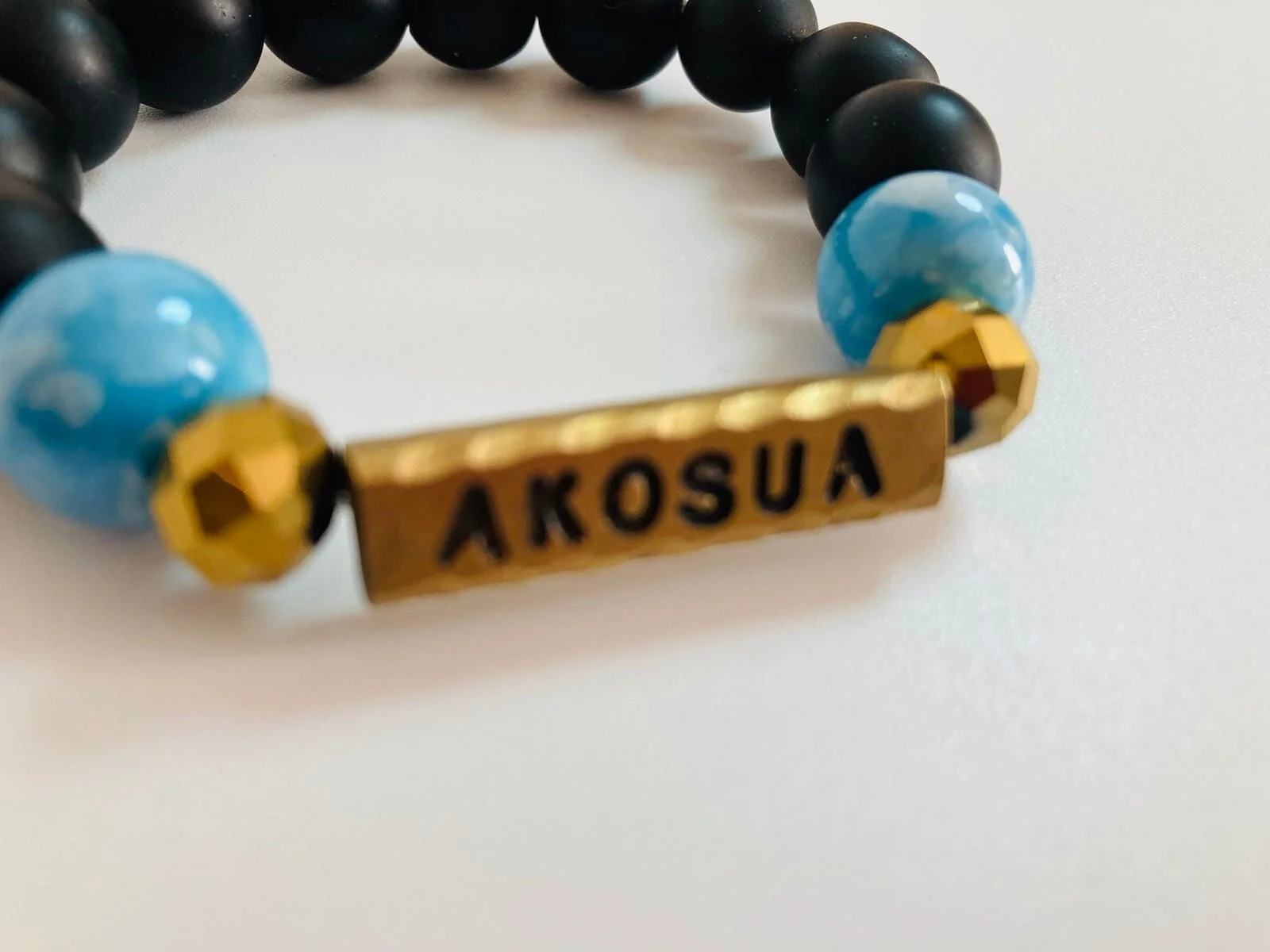 Akosua Sunday born glass bead female bracelet 1.1 - style me african