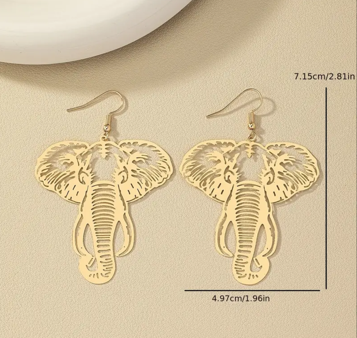 Gold Safari Elephant Earrings 1.4 - Style Me African.png
