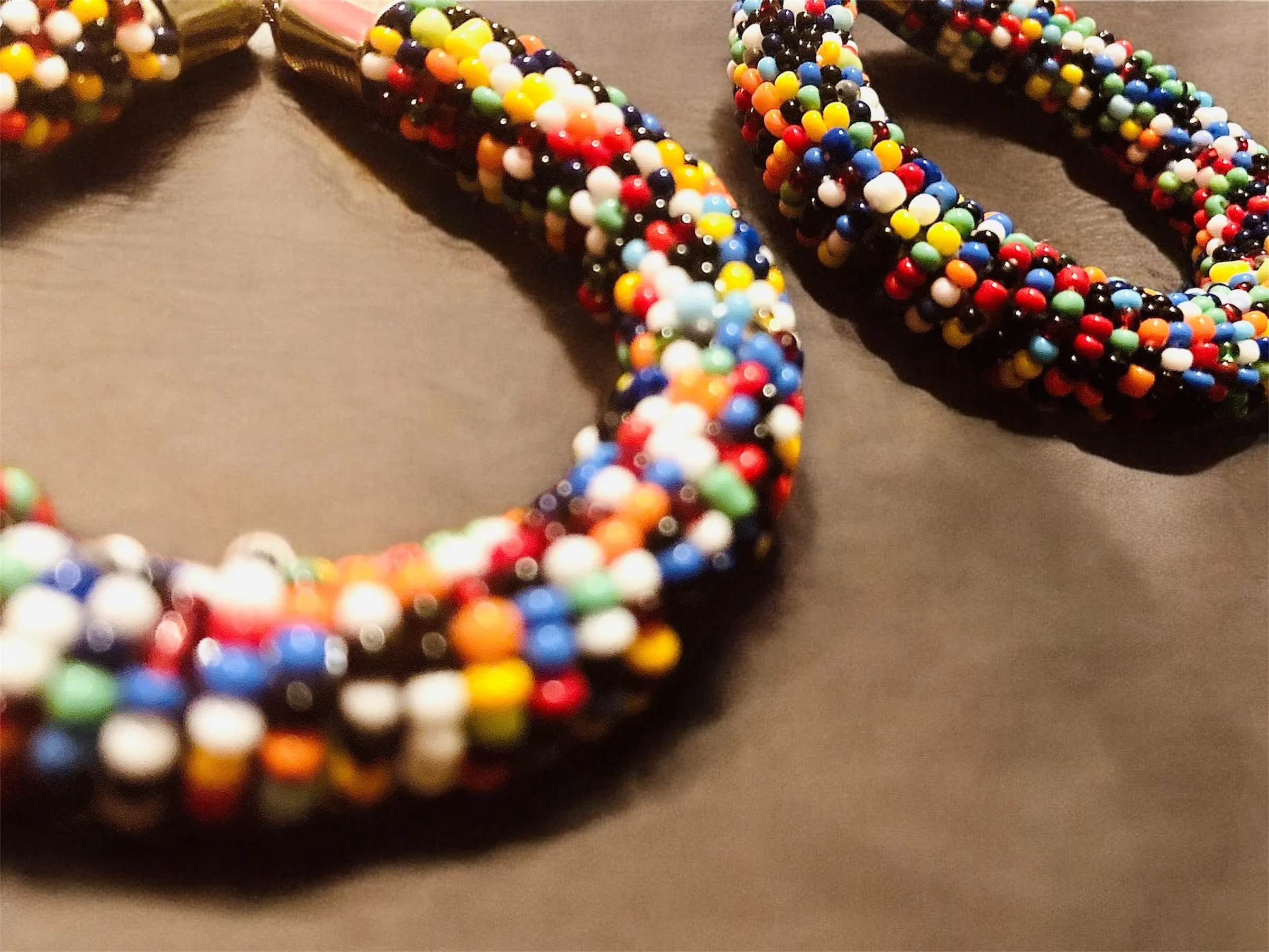 Multicoloured pear drop beaded earrings 1.2 - Style Me African