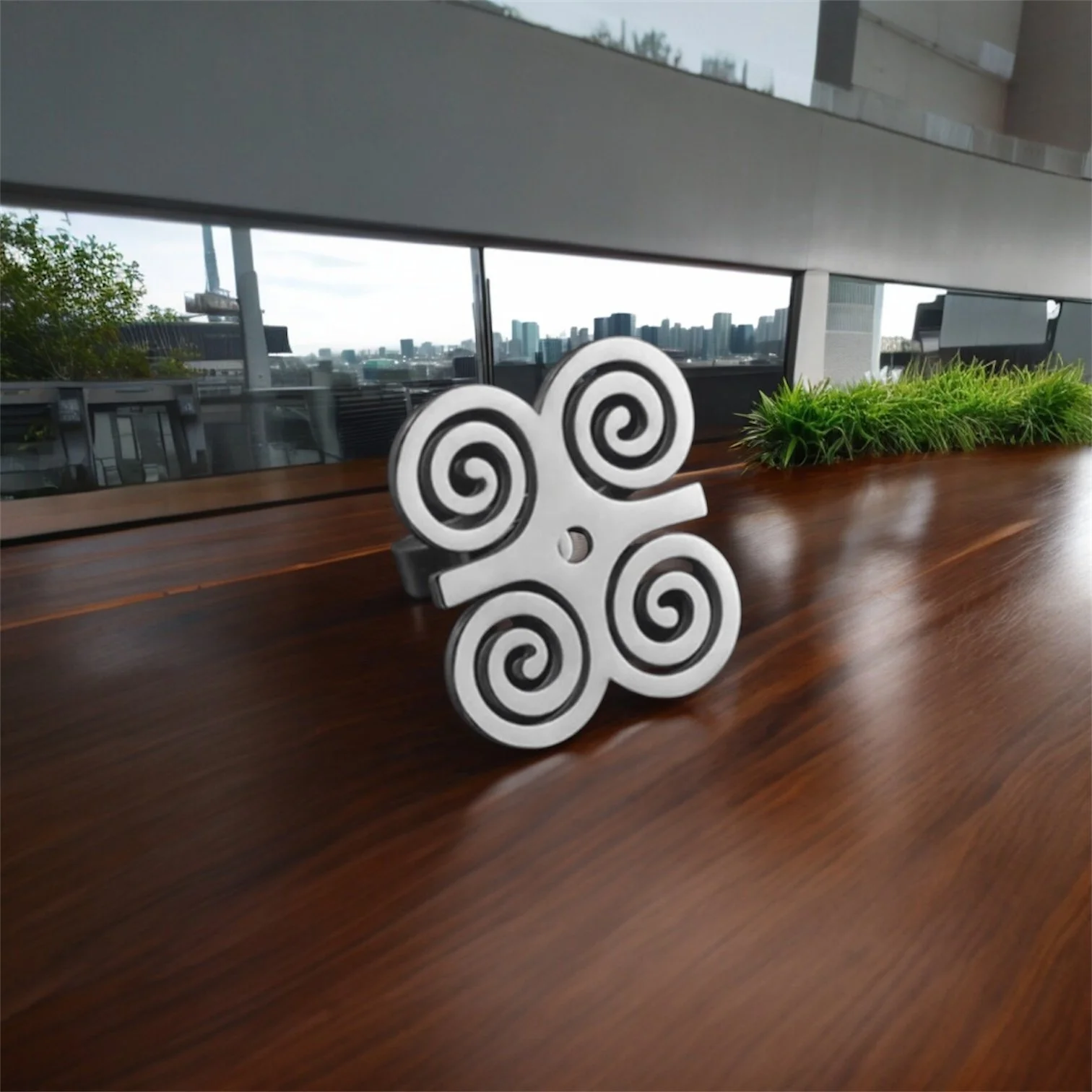 Unisex Silver Dwennimmen Adinkra ring 1.4 - Style Me African.jpeg