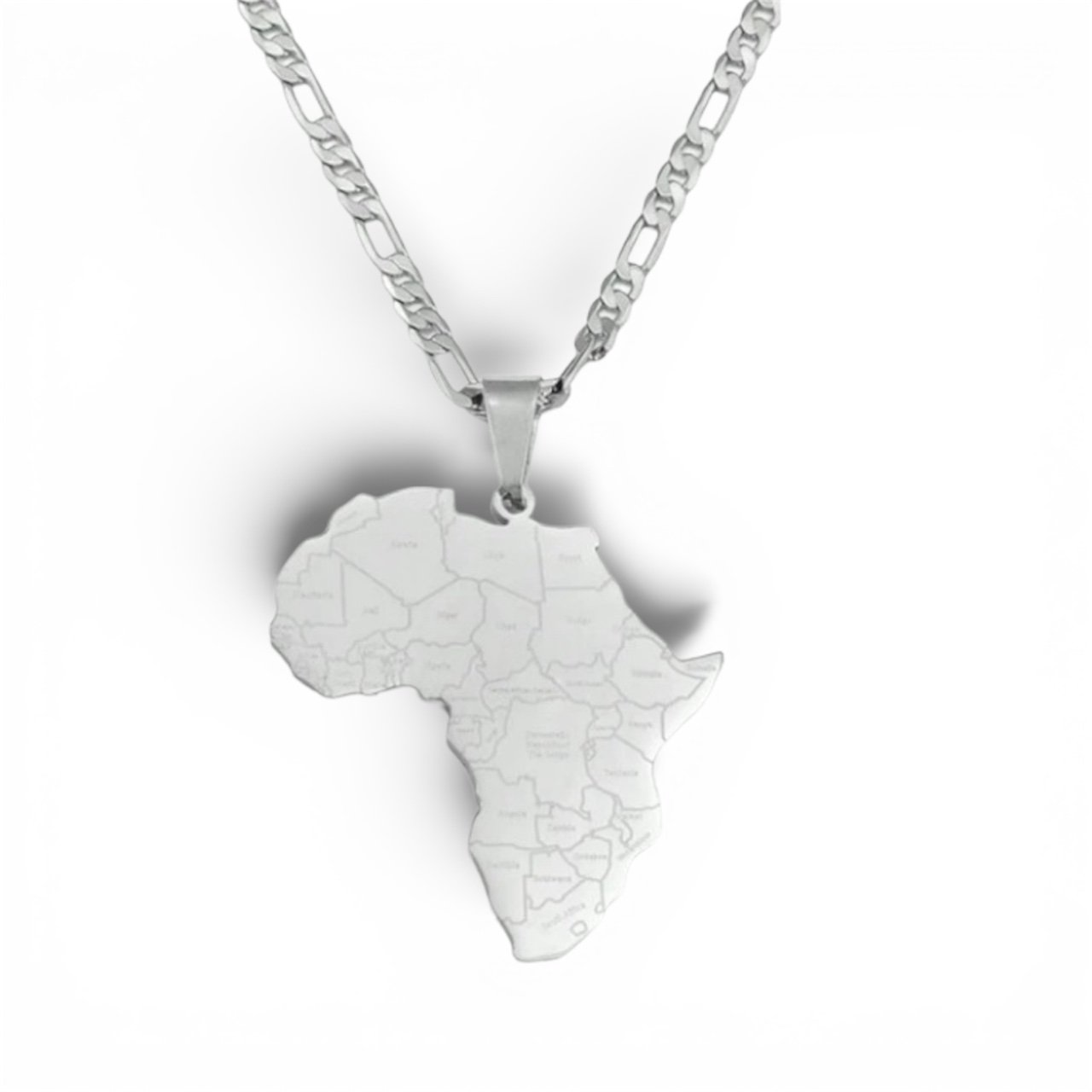 Men’s silver Africa map pendant chain 1.2 - Style Me African.jpeg