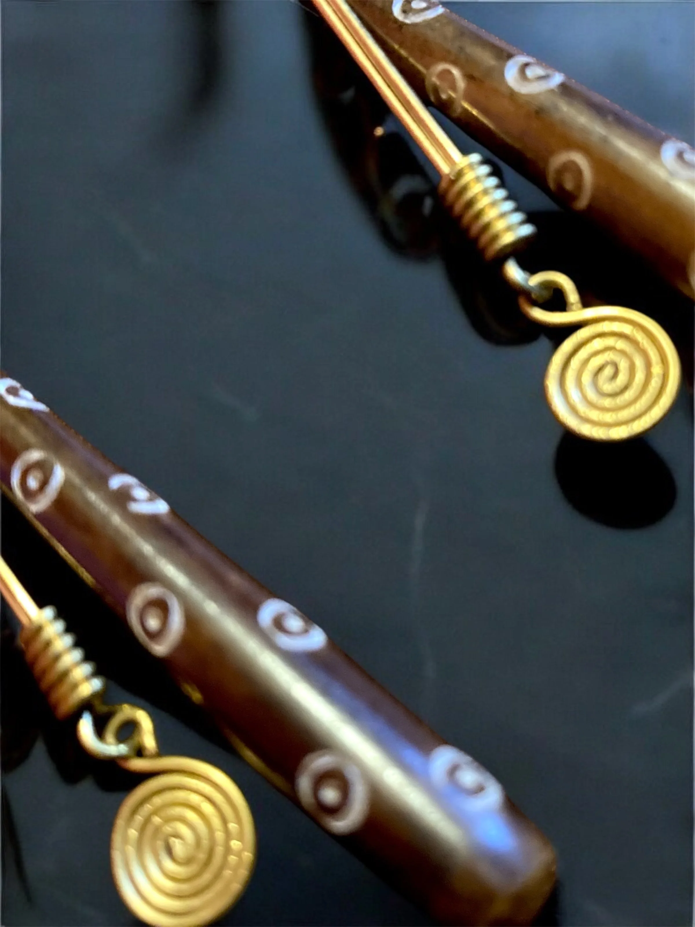 Tribal Print wooden earring 1.3 - Style Me African