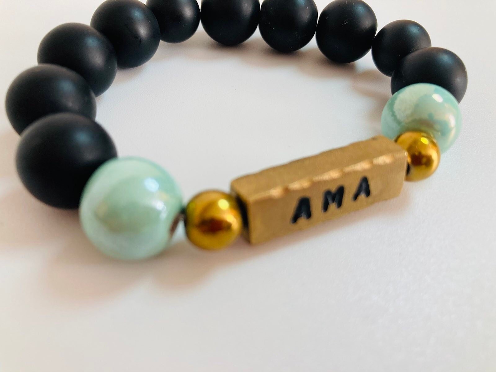 Ama Saturday born glass bead female bracelet 1.2 - Style Me African