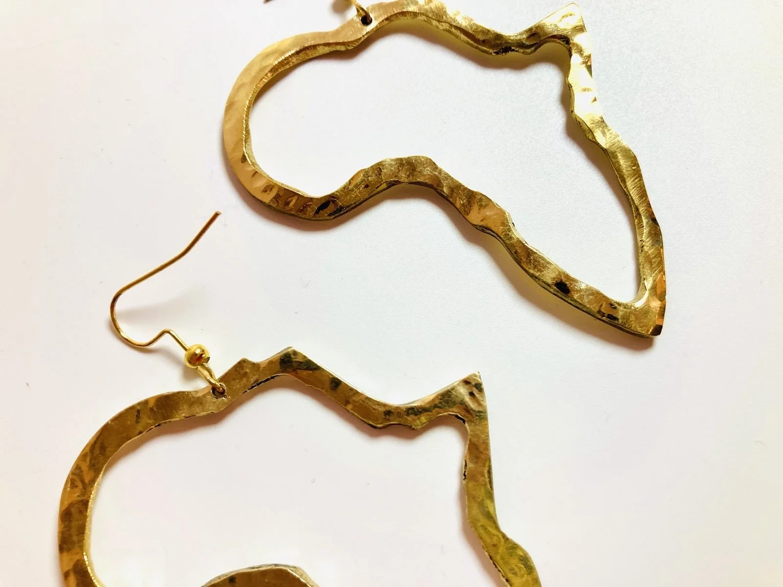 Brass Africa Map earrings 1.4 Style Me African