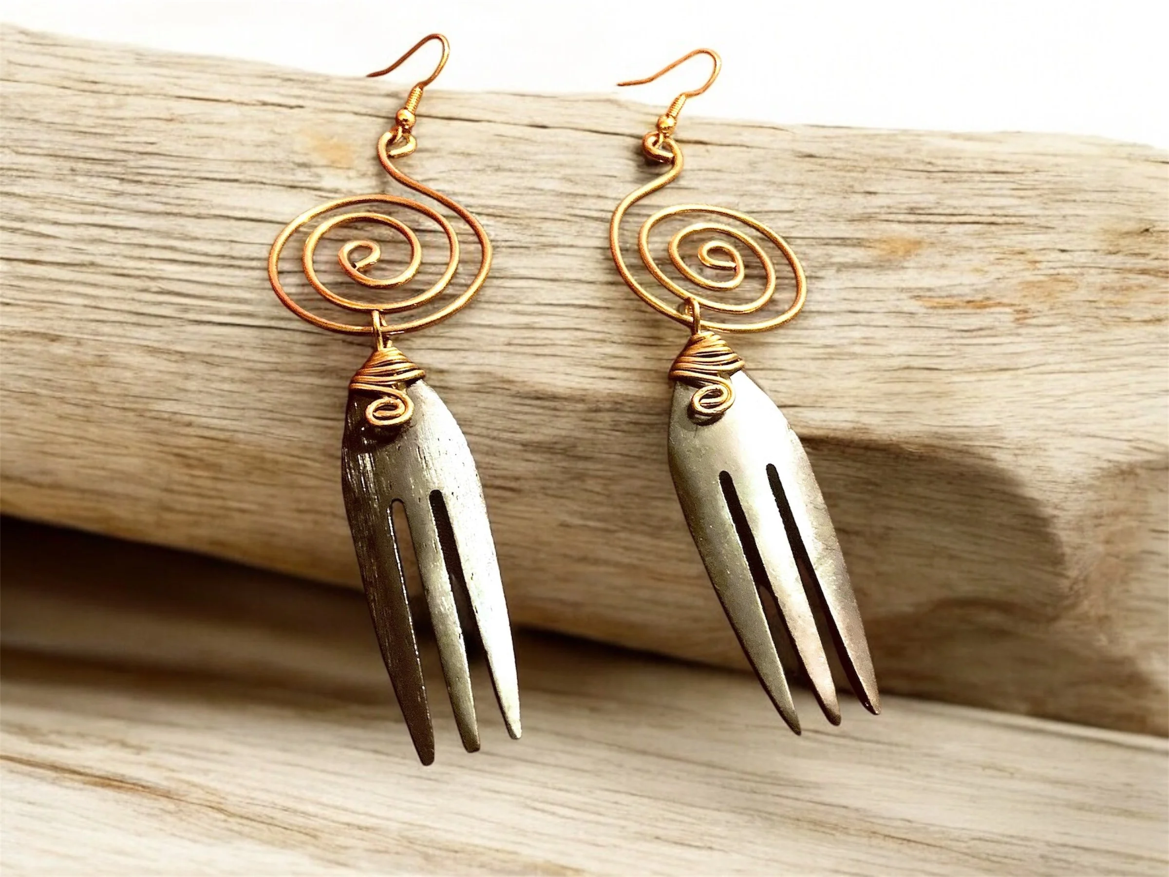 Wooden Afro comb ethnic earrings 1.3 - Style Me African