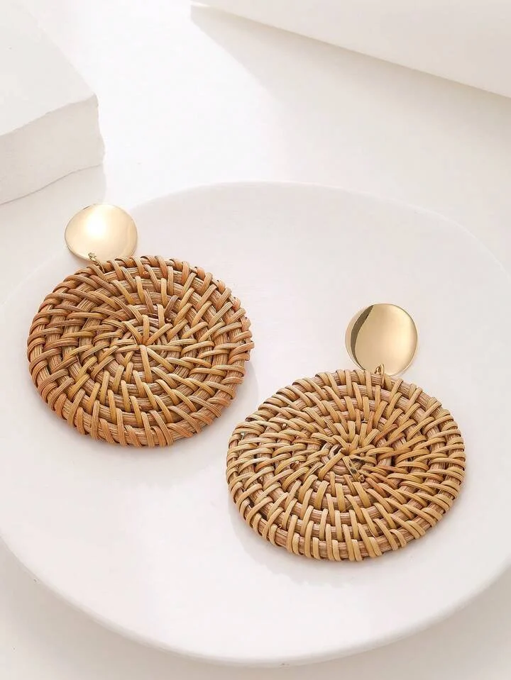 Wooden rattan earrings 1.2 - Style Me African