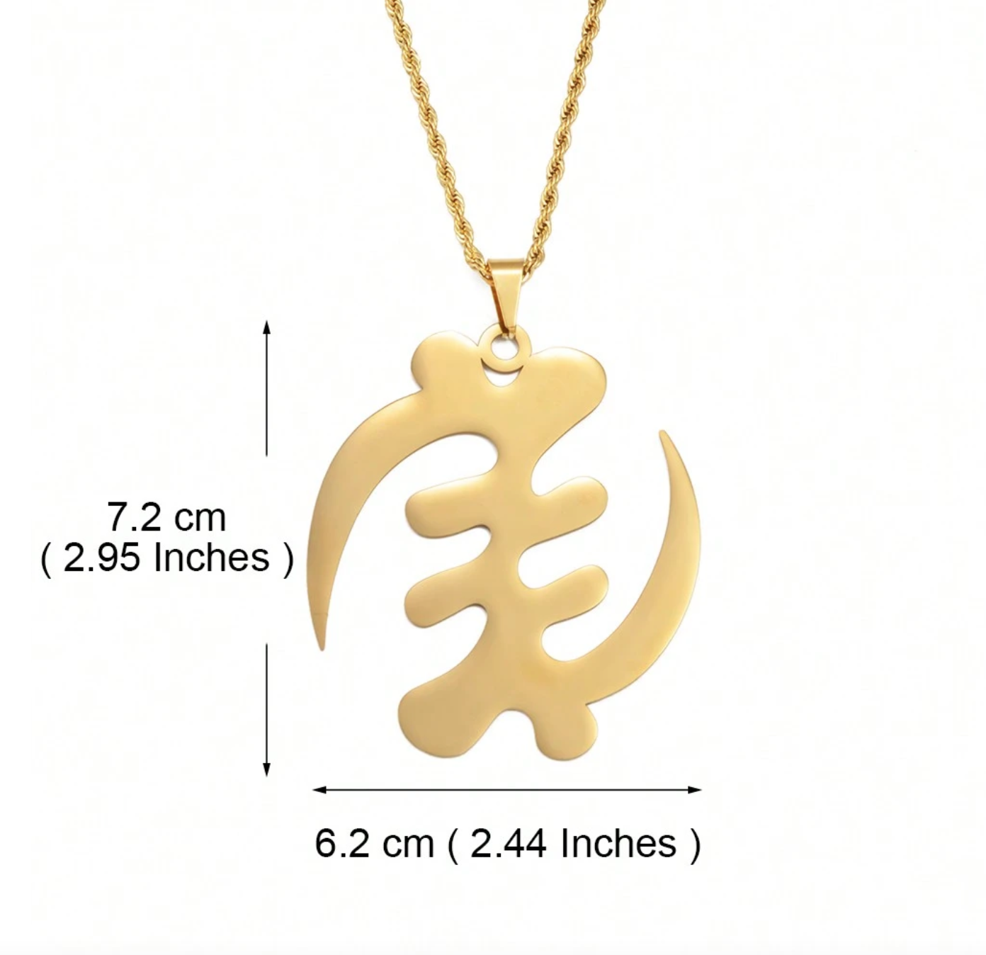 Men’s Oversize Gye Nyame gold Adinkra Chain 1.2 - Style Me African.png