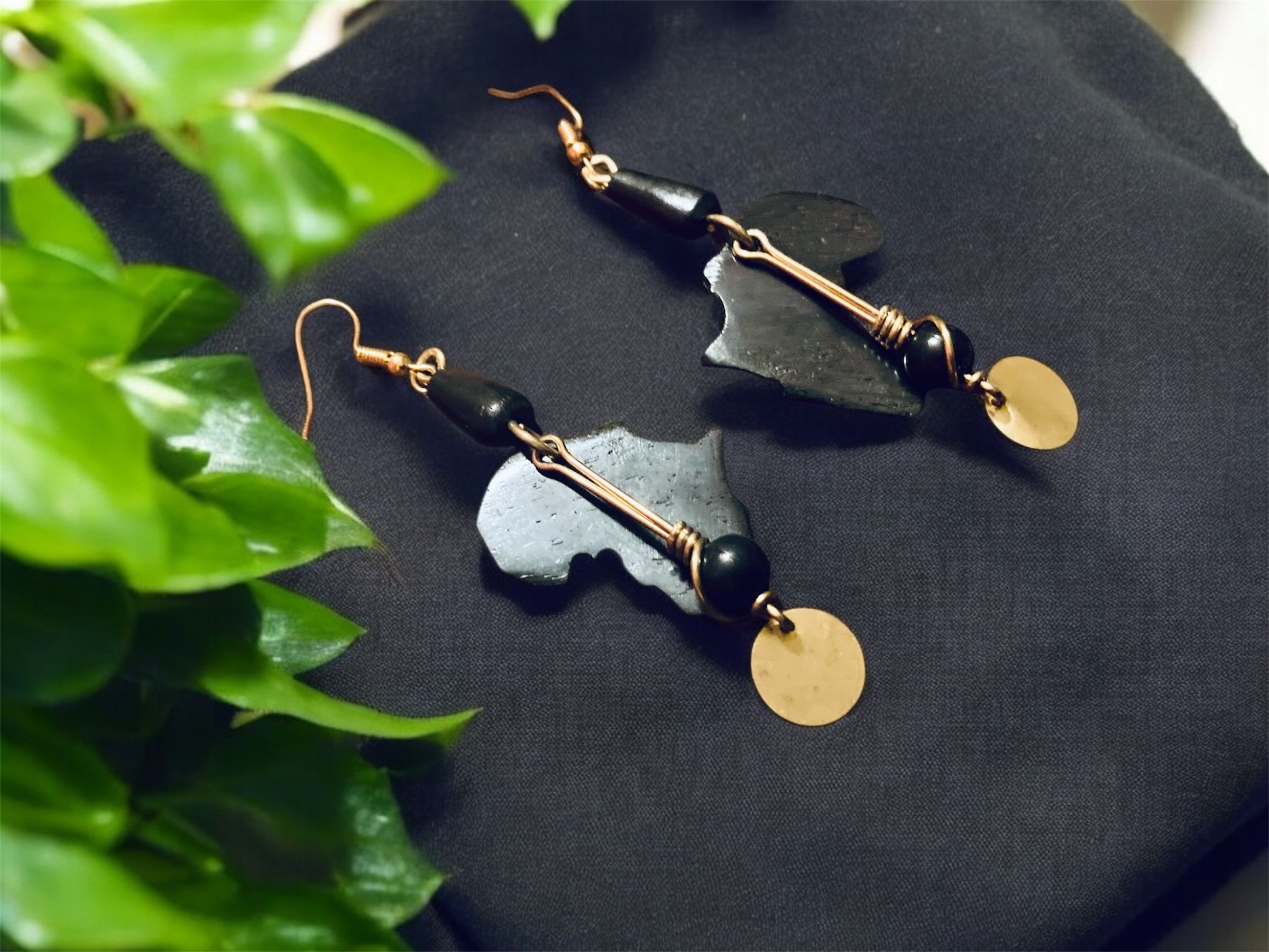 Africa shaped wooden ethnic earrings 1.2 - Style Me African