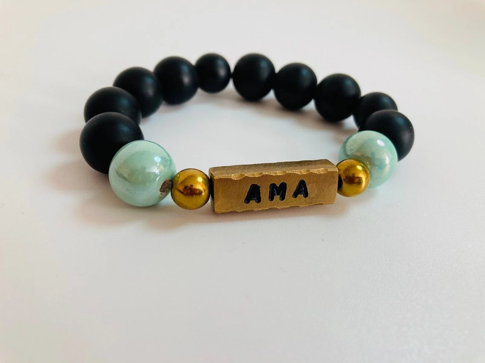 Ama Saturday born glass bead female bracelet 1.1 - Style Me African