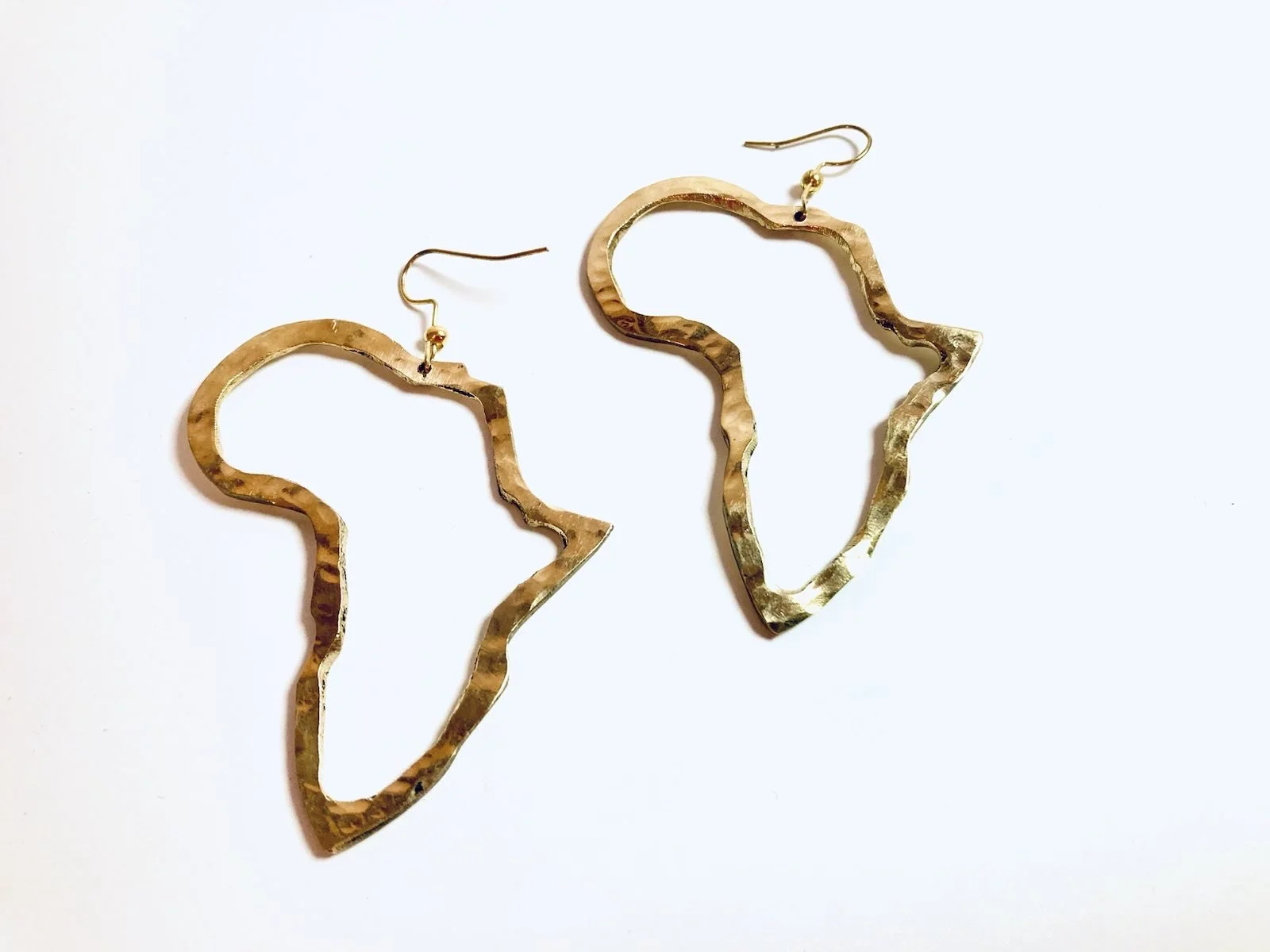 Brass Africa Map earrings 1.2 Style Me African
