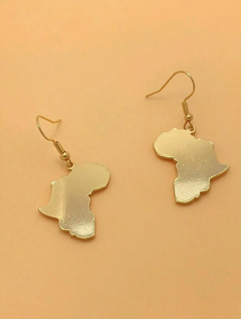 Mini Gold Africa map earrings 1.2 - Style Me African.png