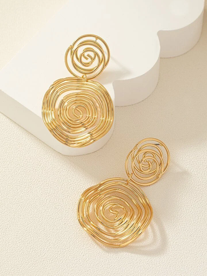 Ethnic irregular gold earring 1.4- Style Me African.jpeg