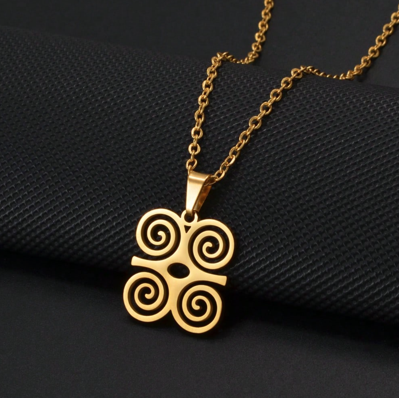 Women’s Gold Dwennimmen Adinkra necklace 1.2 - Style Me African.png