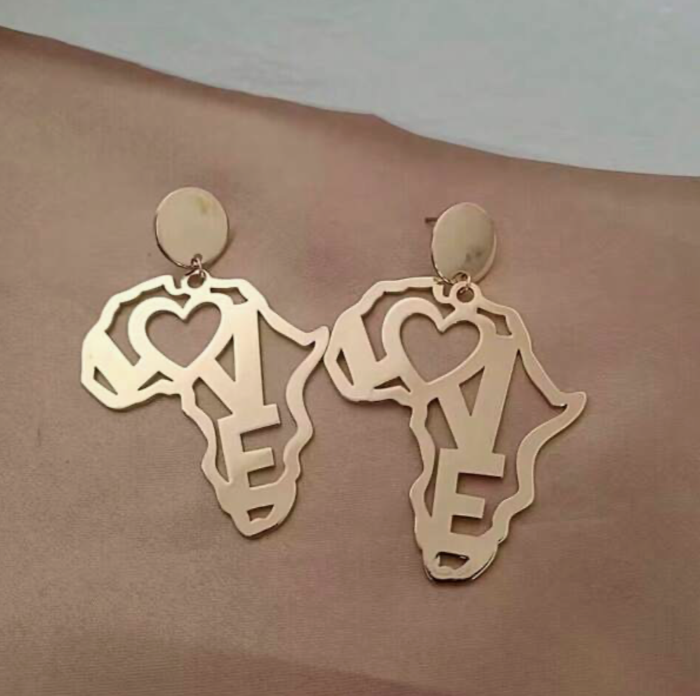 Love Africa Gold pendant earrings 1.1 - Style Me African.png