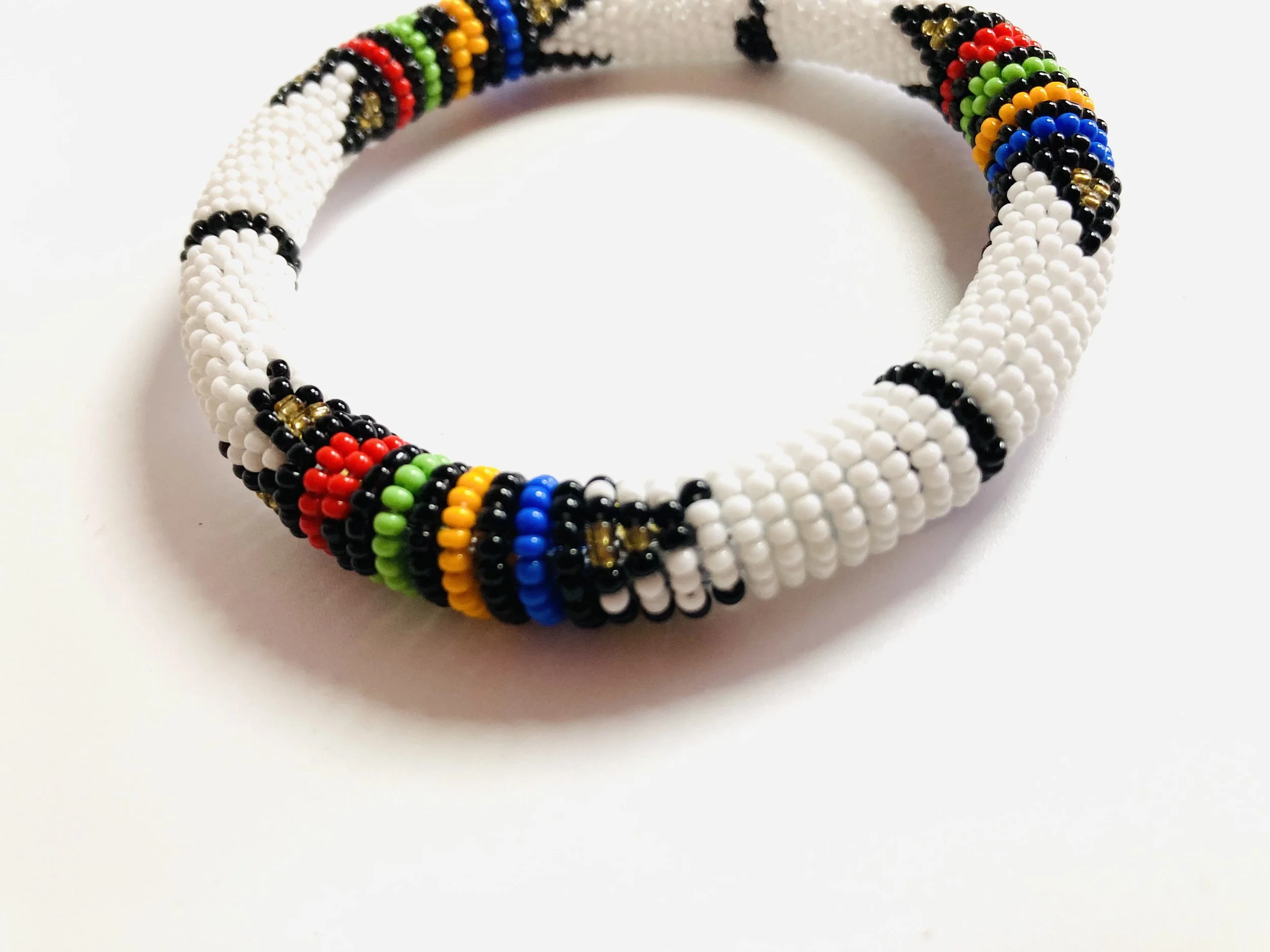 White maasai beaded bracelet 1.1 - style me african