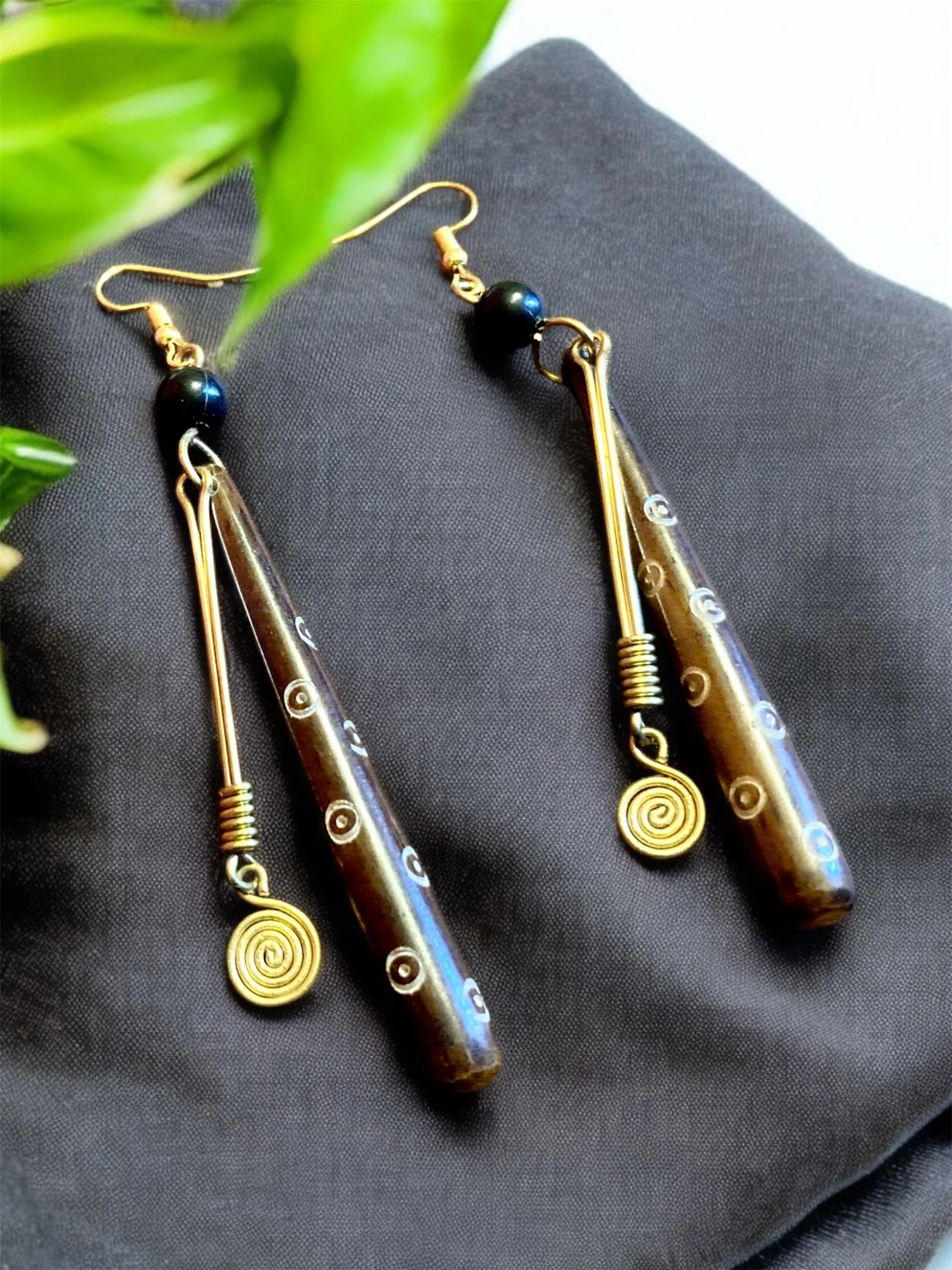 Tribal Print wooden earring 1.6 - Style Me African