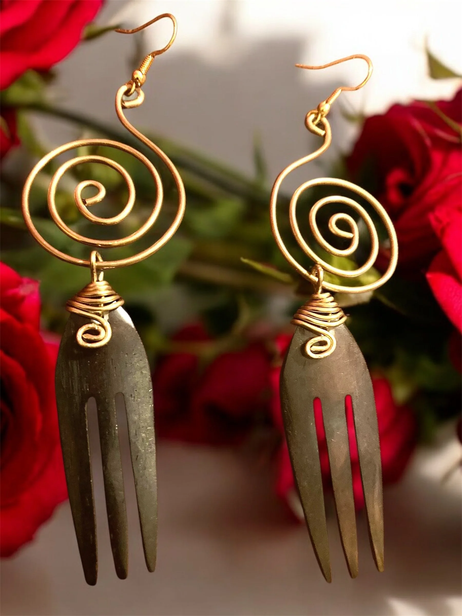 Wooden Afro comb ethnic earrings 1.4 - Style Me African