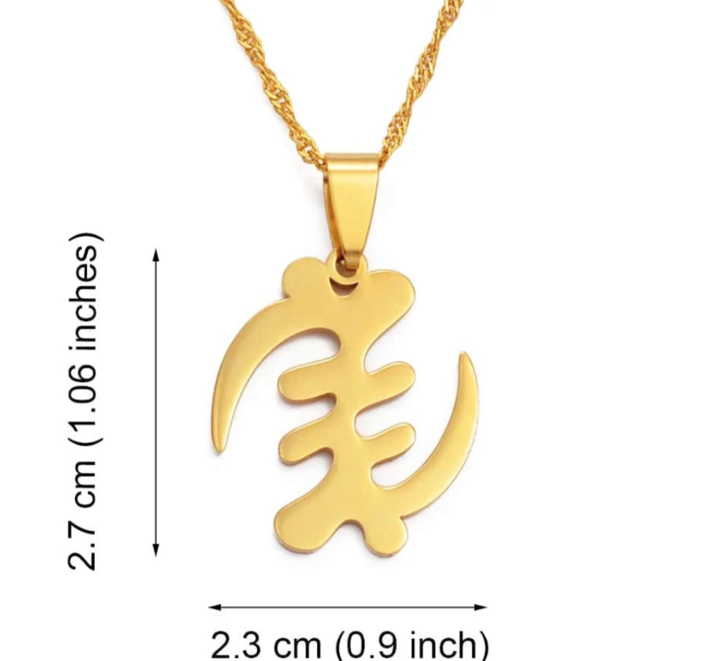 Gold Gye Nyame Adinkra Necklace 1.3 - Style Me African.png