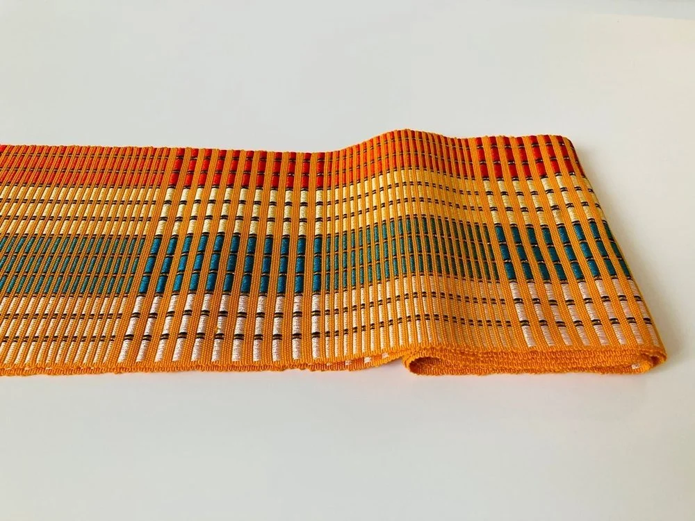Orange and Gold Ewe Kente Scarf Stole.jpg