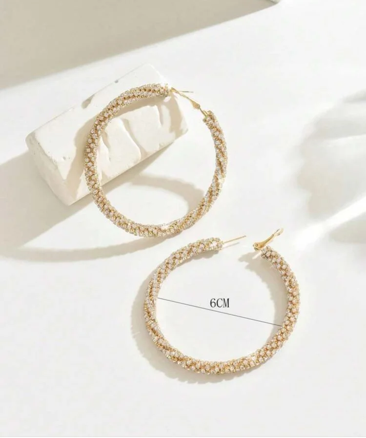 Gold diamanté hoop earrings. 1.4 - Style Me African.jpeg