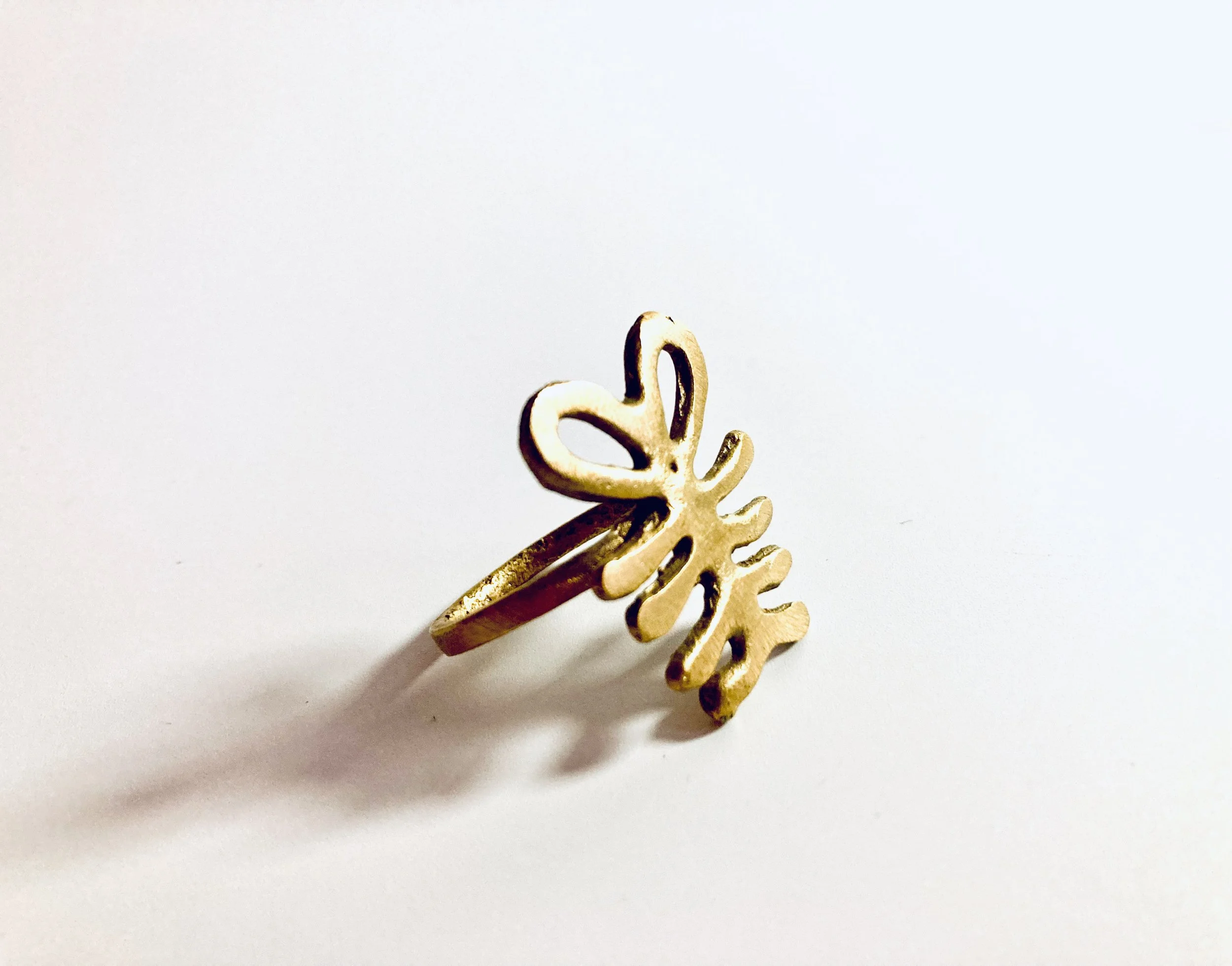 Aya Fern brass Adinkra ring 1.4 Style Me African