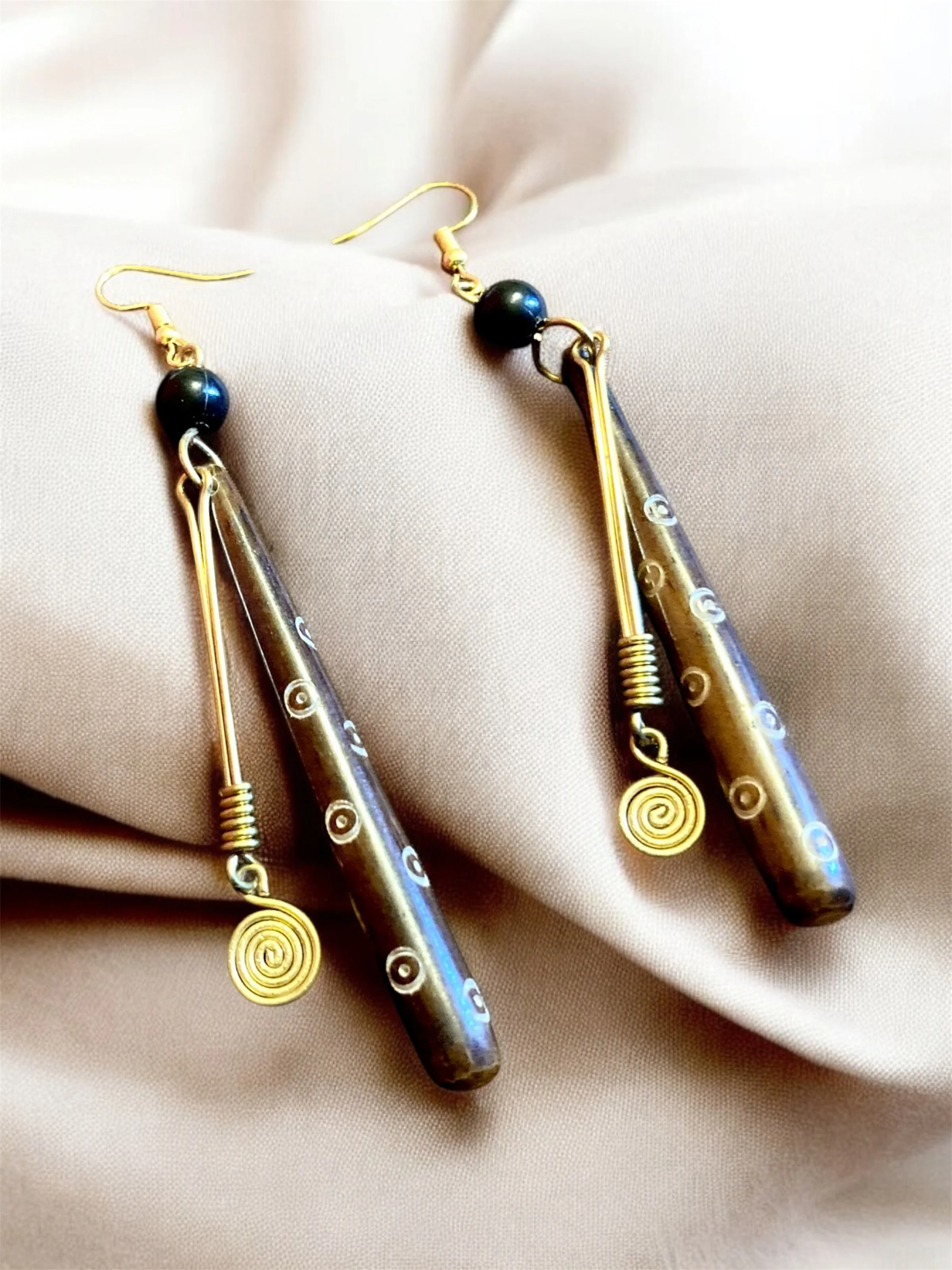 Tribal Print wooden earring 1.5 - Style Me African