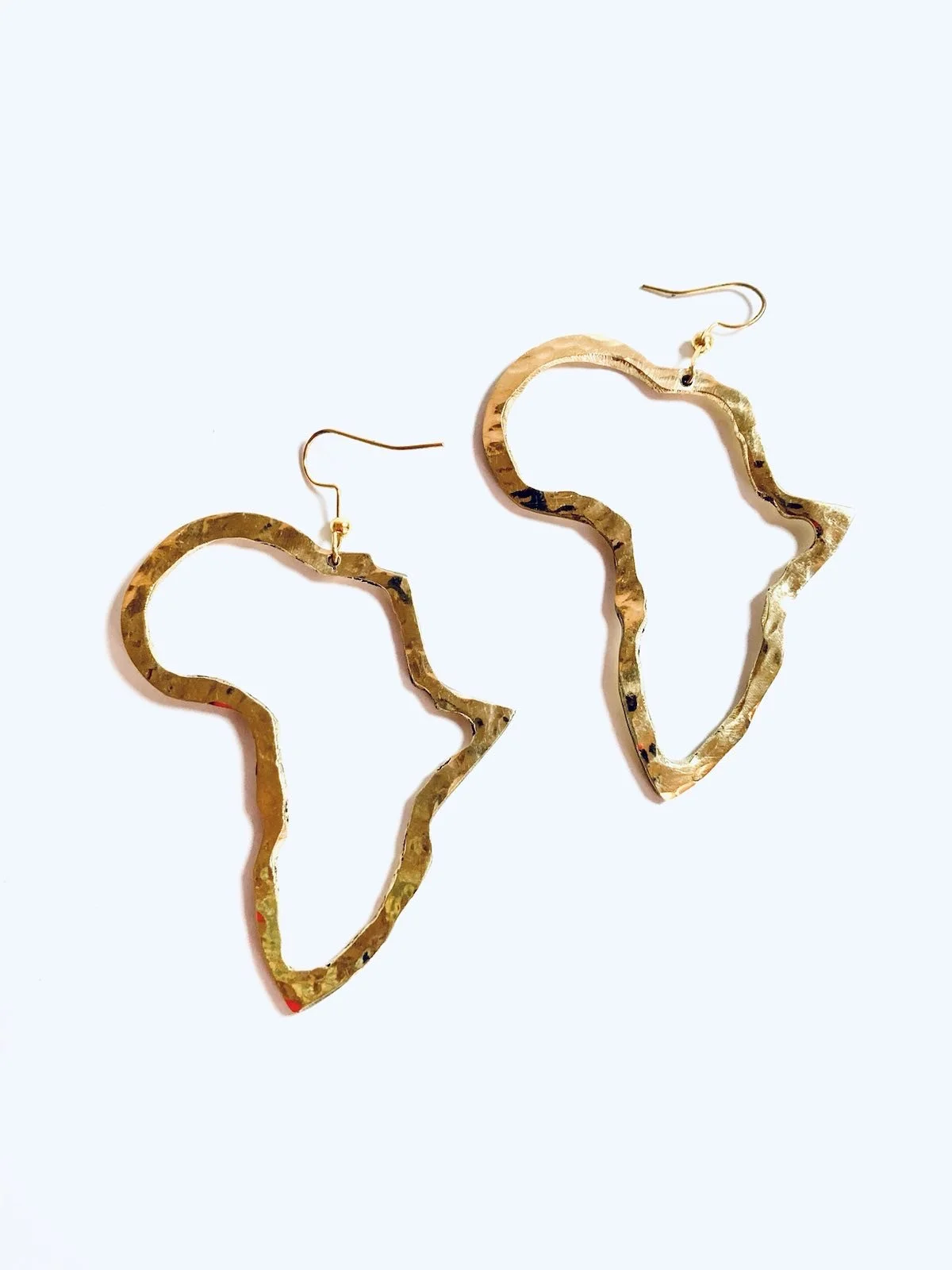 Brass Africa Map earrings 1.5 Style Me African