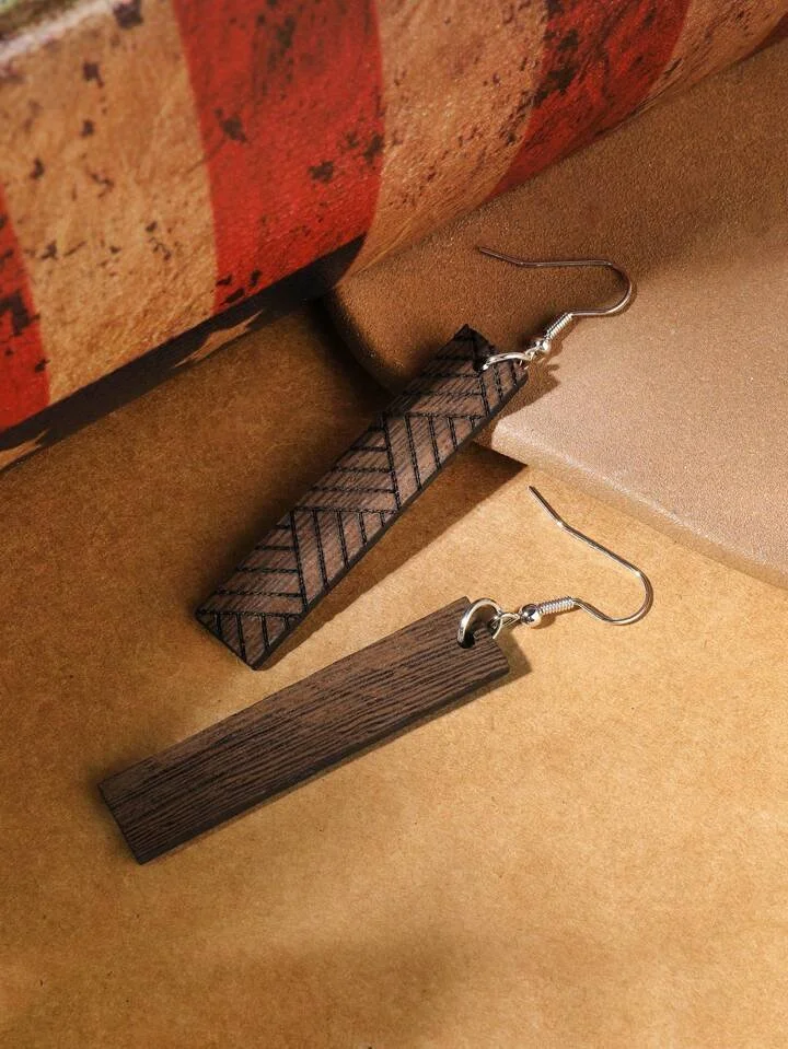 Wooden tribal earrings 1.1 - Style Me African