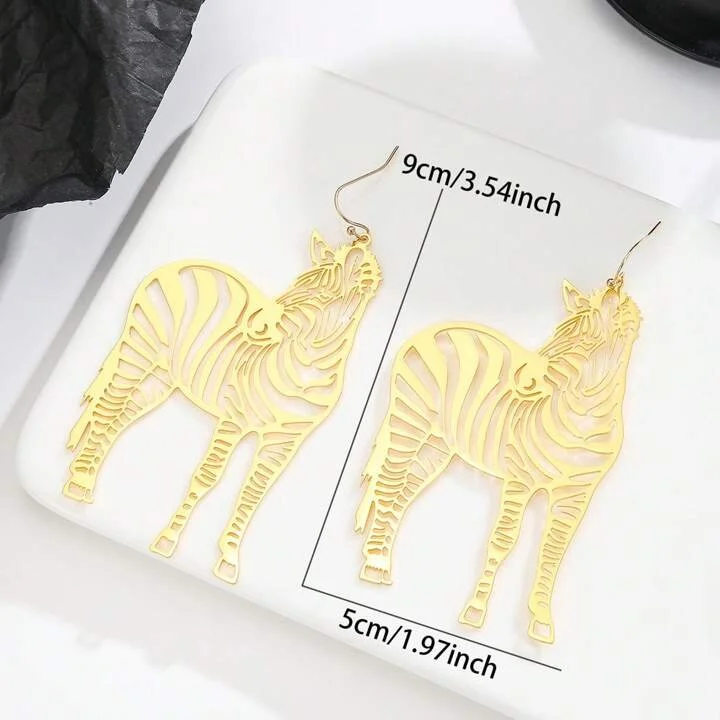 Gold Safari Zebra earrings. 1.3 - Style Me African.jpeg