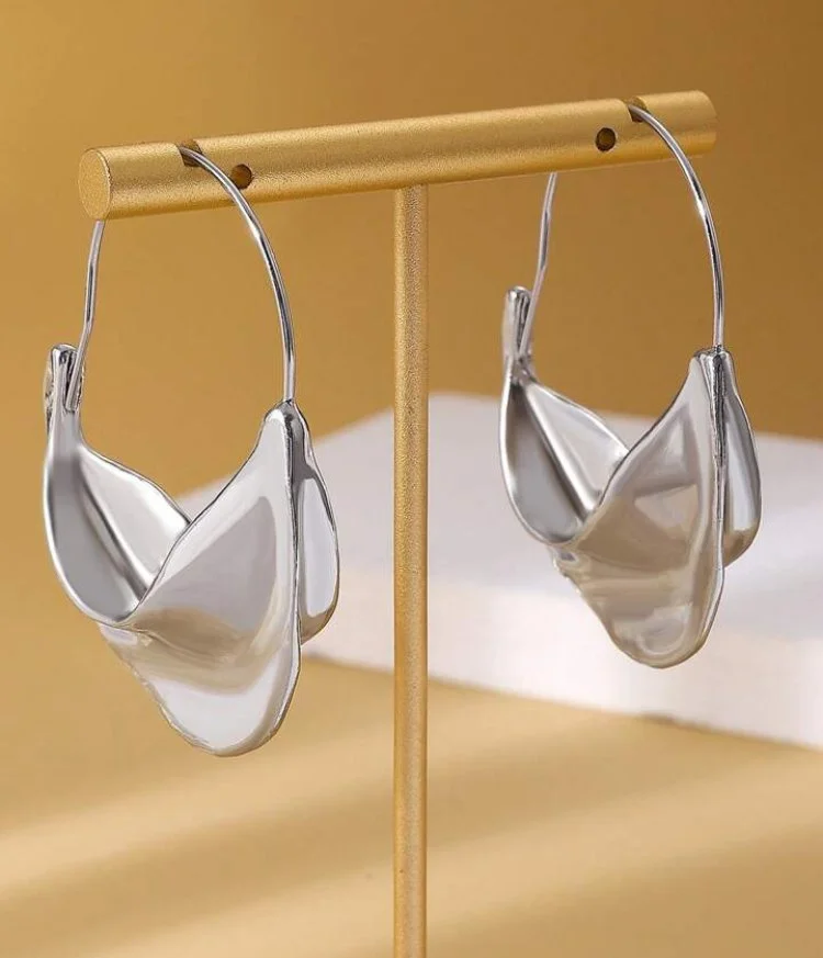 Silver Fulani style earrings