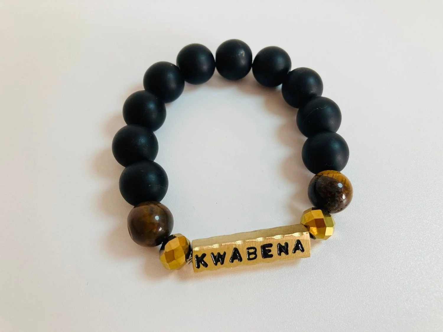 Kwabena Tuesday born glass bead male bracelet