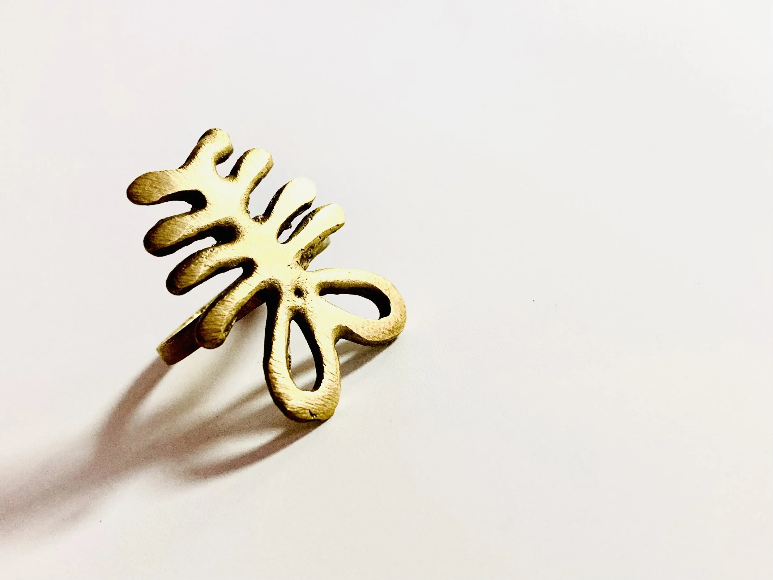 Aya Fern brass Adinkra ring 1.2 Style Me African