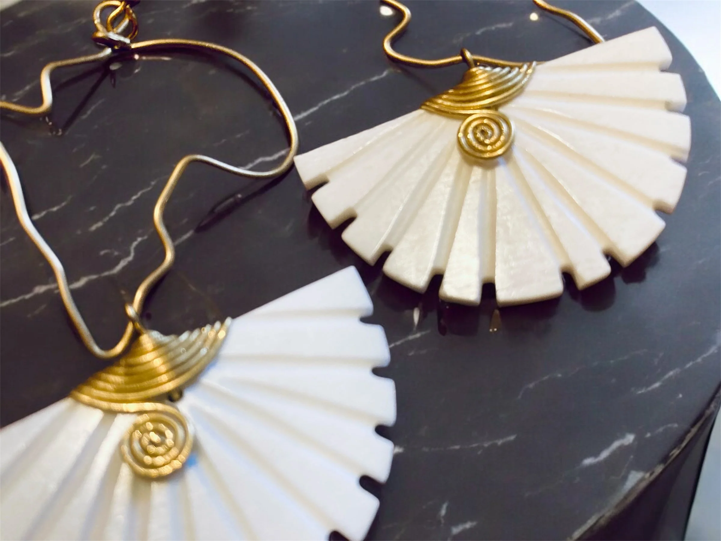 Africa shape fan earrings 1.2 Style Me African