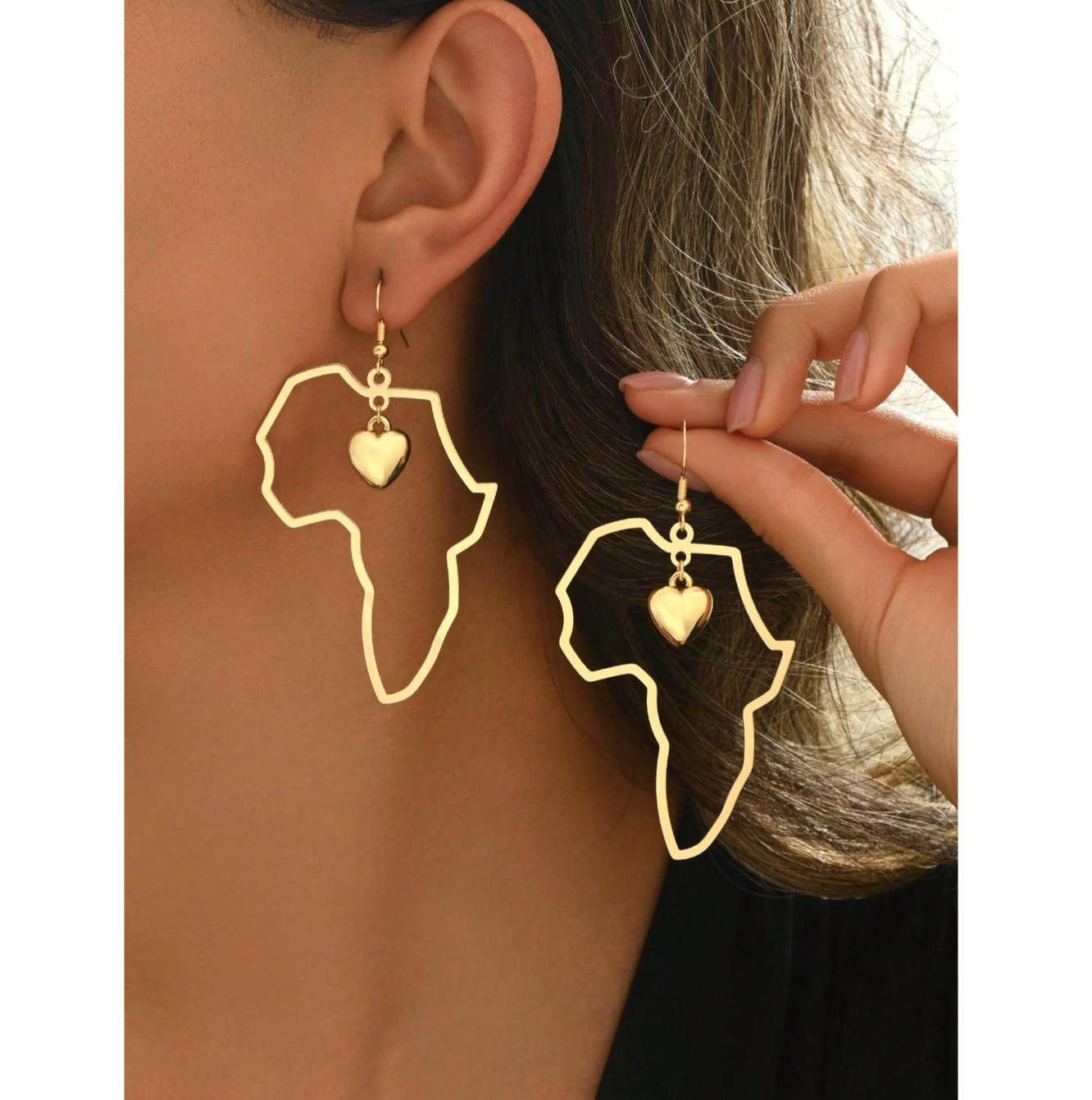 Gold Africa heart pendant earrings 1.1 - Style Me African.png