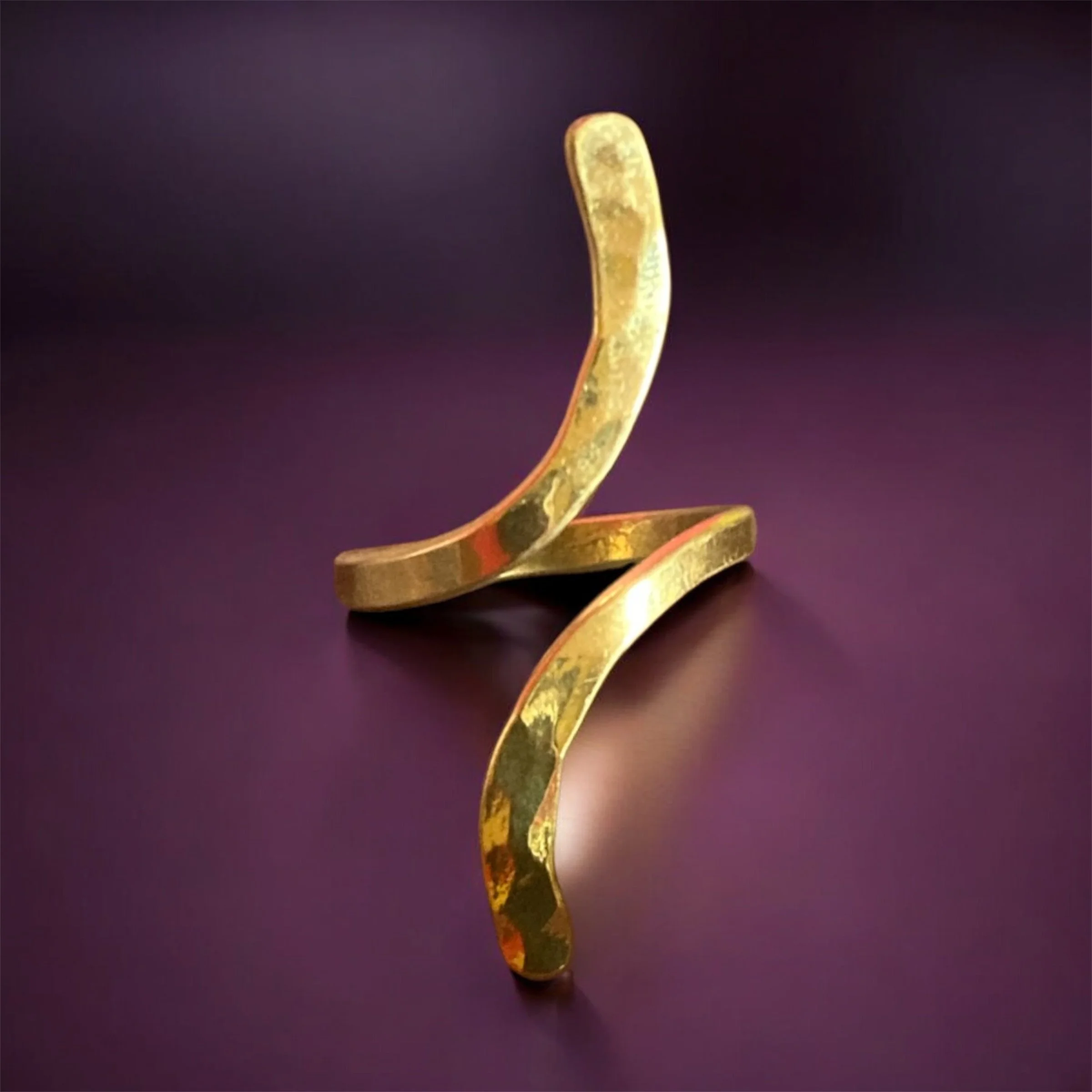 Double-Ended Brass Swirl ring