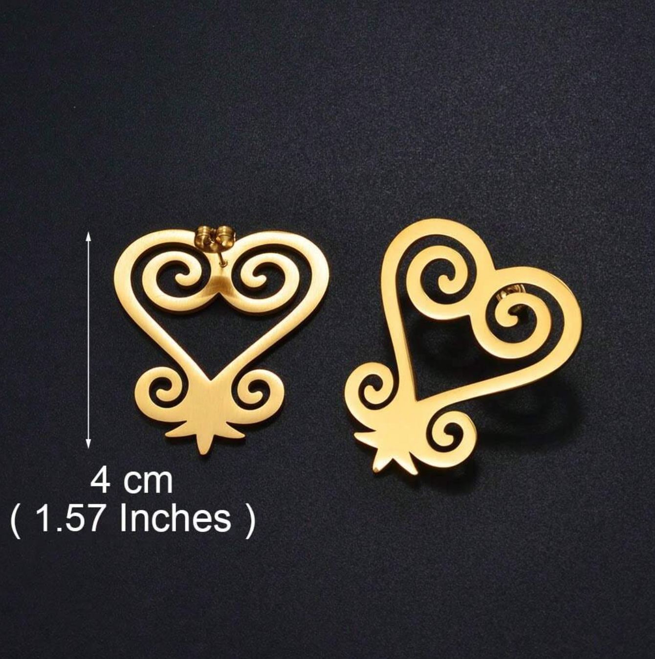 Gold sankofa Adinkra Earrings 1.2 - Style Me African.png