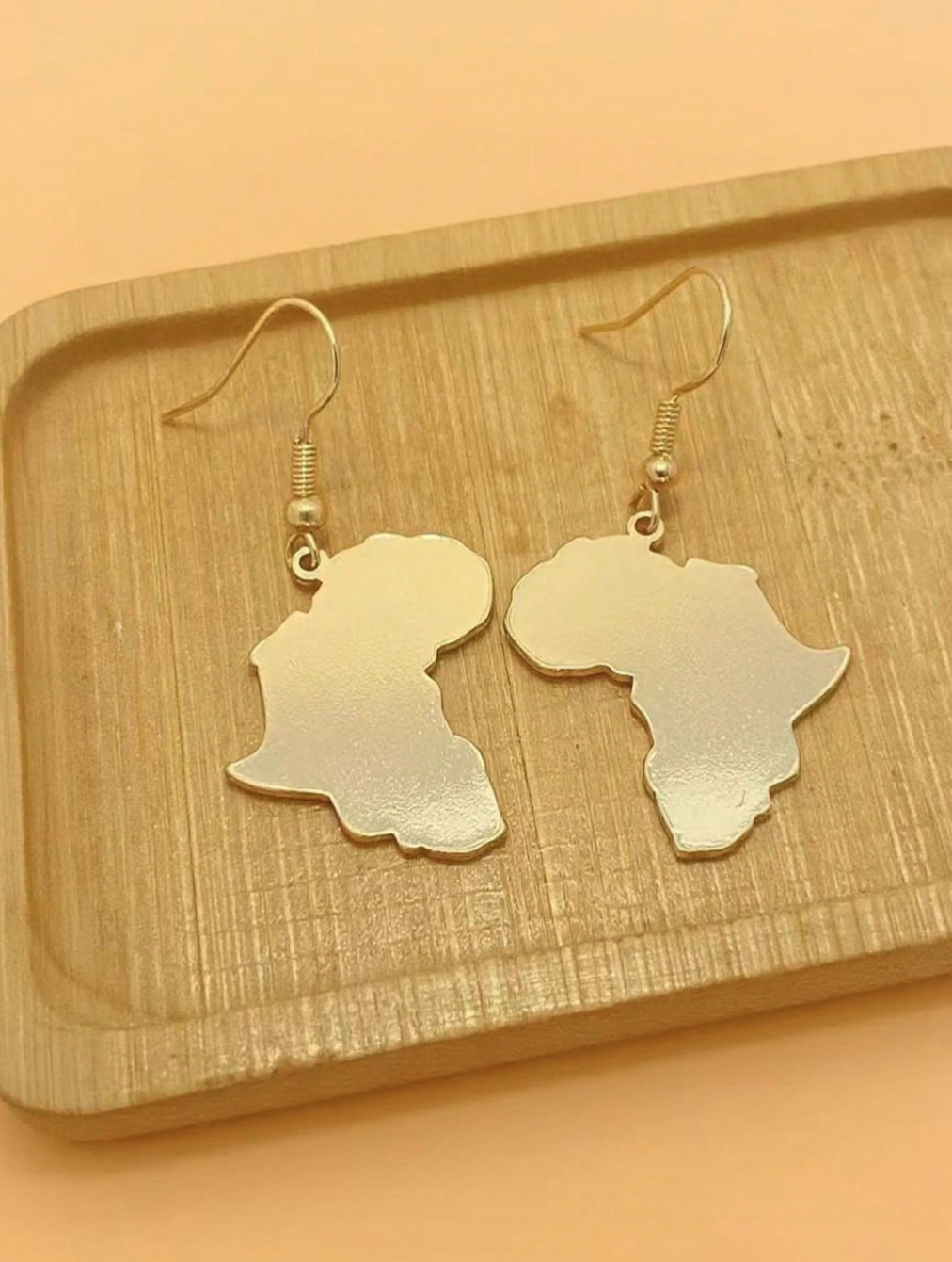 Mini Gold Africa map earrings 1.3 - Style Me African.png