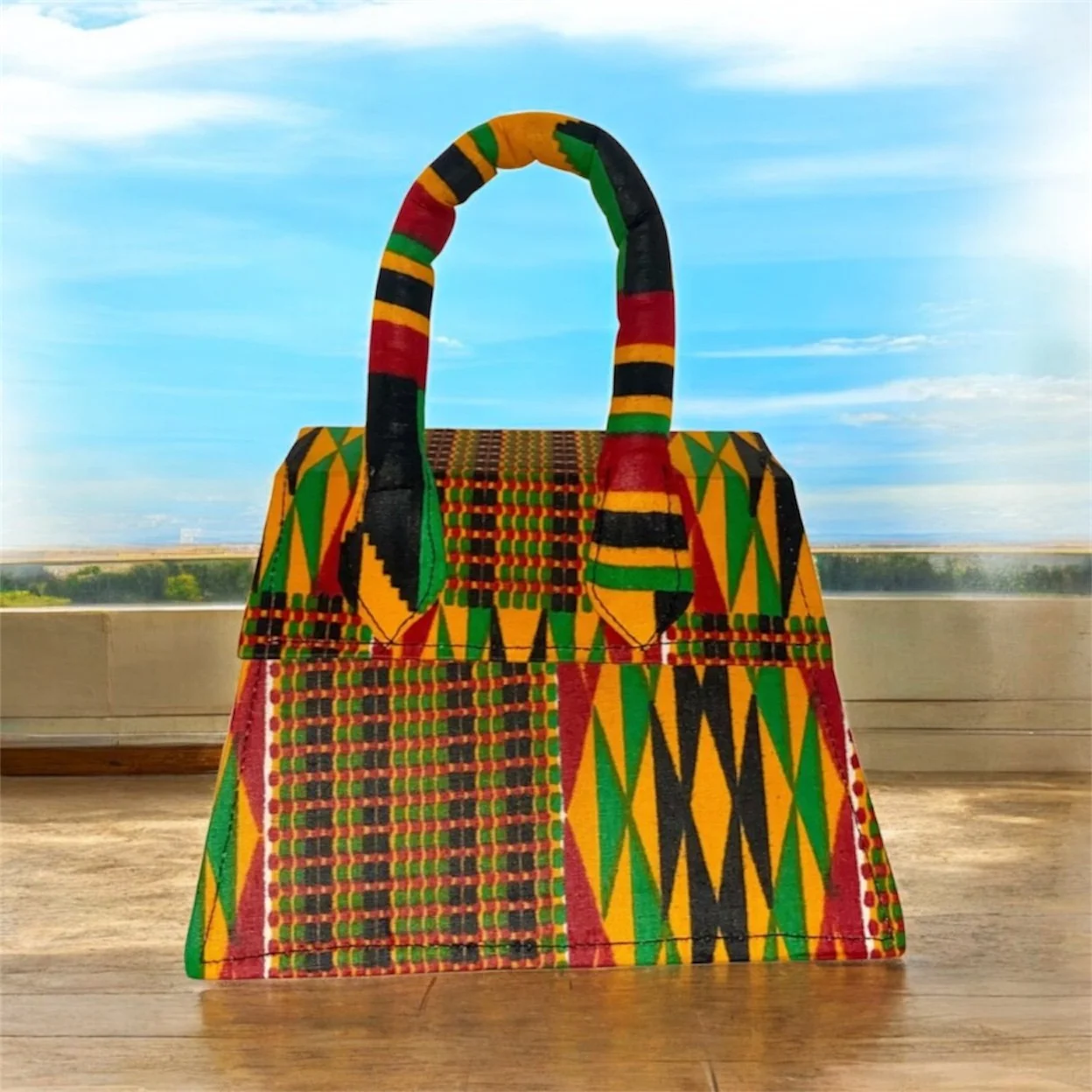 Mini African Print Tote Bag